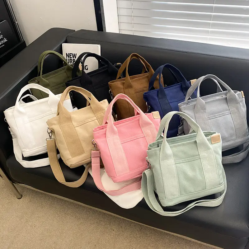 Pink Canvas Shoulder Bag for Women 2025 Casual Travel - Image 10