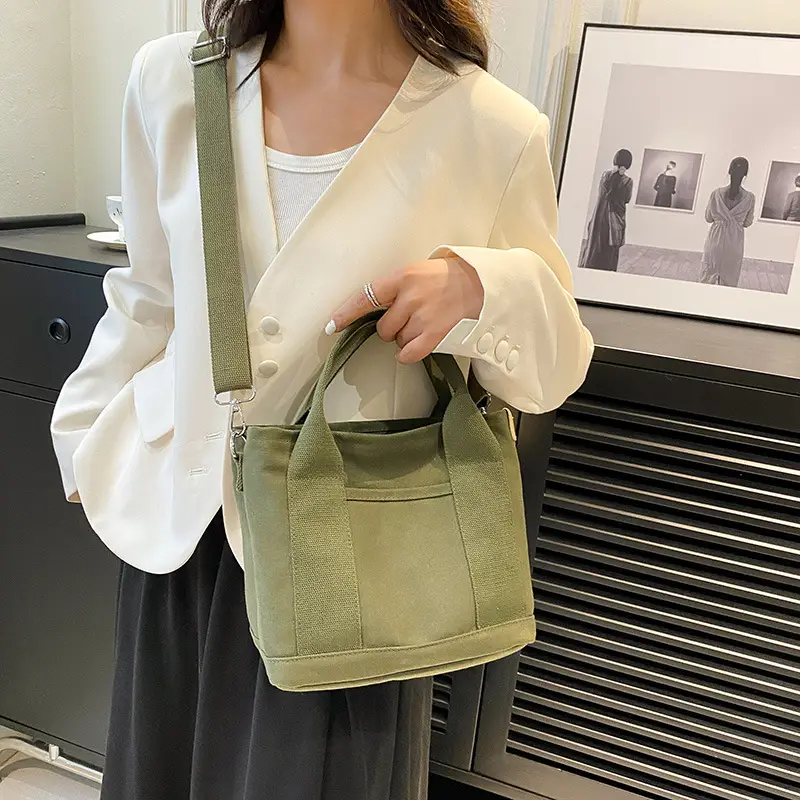 Pink Canvas Shoulder Bag for Women 2025 Casual Travel - Image 12