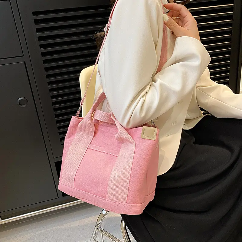 Pink Canvas Shoulder Bag for Women 2025 Casual Travel - Image 13