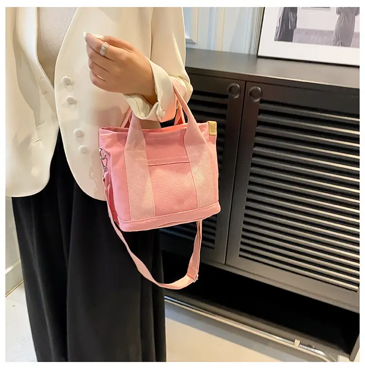 Pink Canvas Shoulder Bag for Women 2025 Casual Travel — feature 9