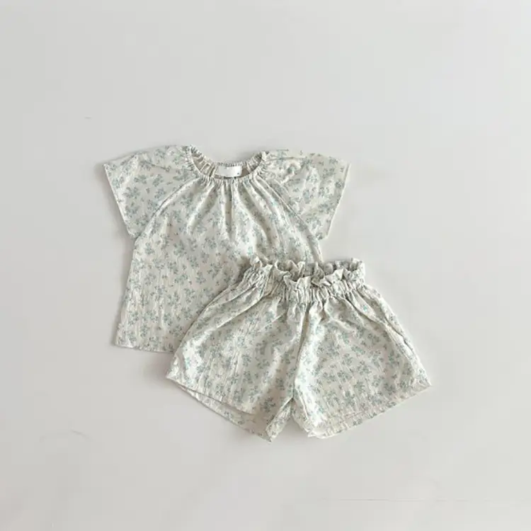 Korean Style Baby Floral Colorful Polka Dot Suit - Image 5