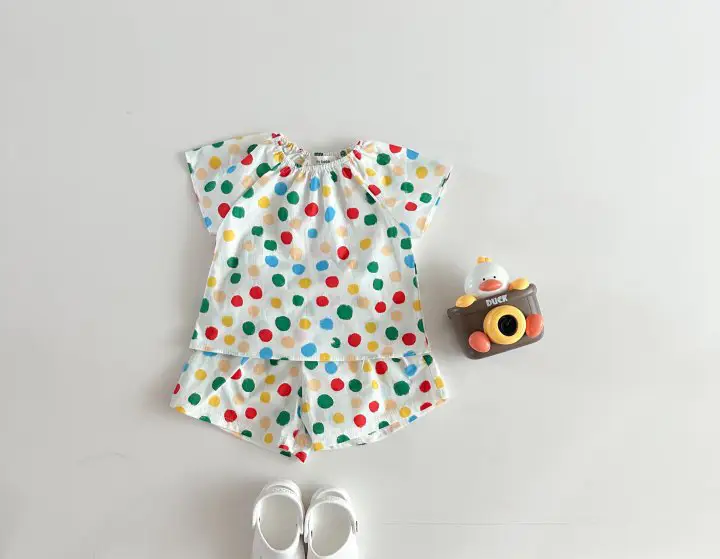 Korean Style Baby Floral Colorful Polka Dot Suit — feature 10