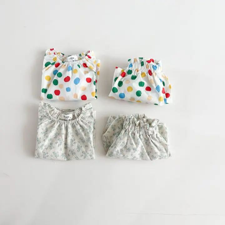 Korean Style Baby Floral Colorful Polka Dot Suit — feature 12