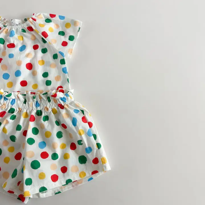 Korean Style Baby Floral Colorful Polka Dot Suit — feature 13
