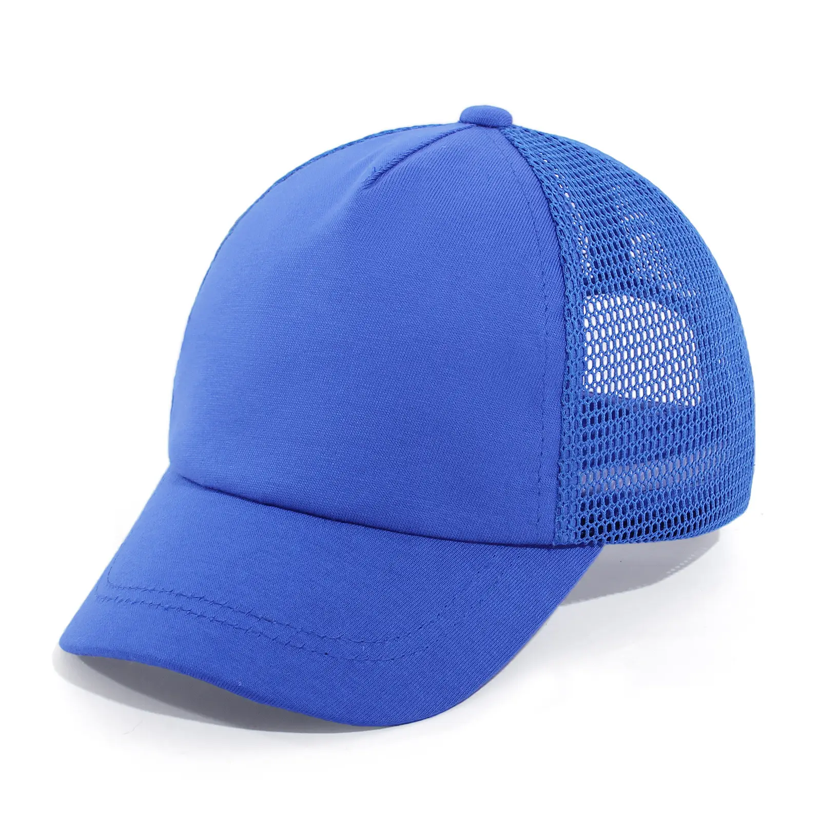 Children's Blue & White Mesh Baseball Caps Summer