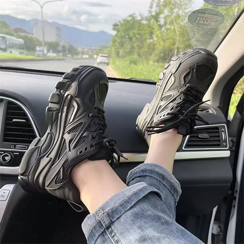 2023 Women's Thick-Soled Grey Casual Shoes - Image 6
