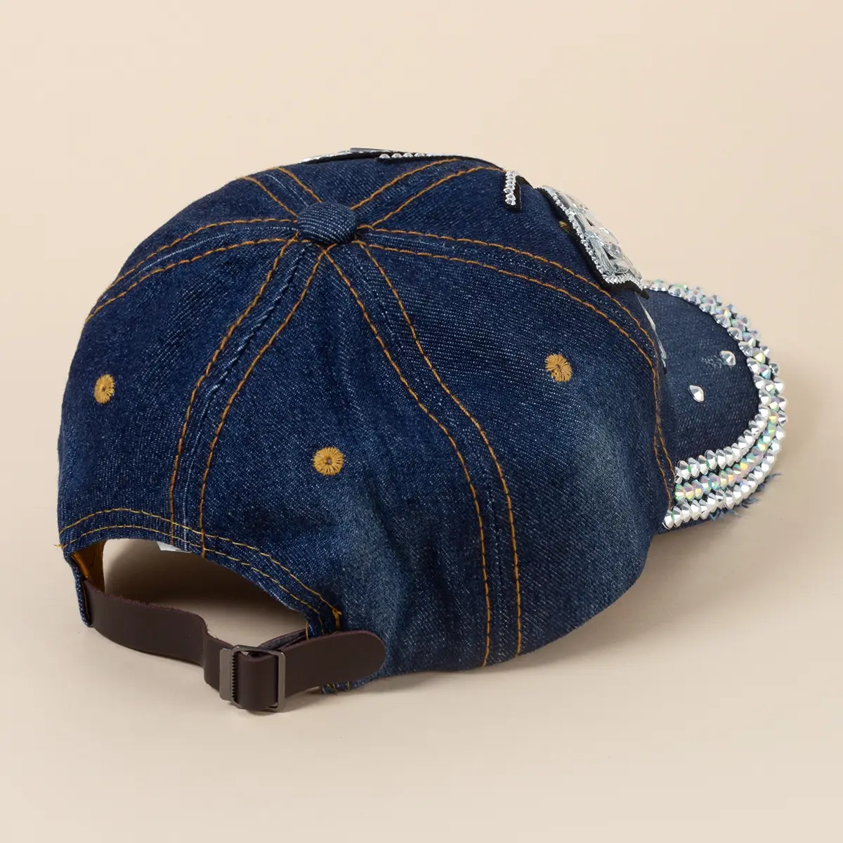 Female Butterfly Rhinestone Baseball Cap — feature 3