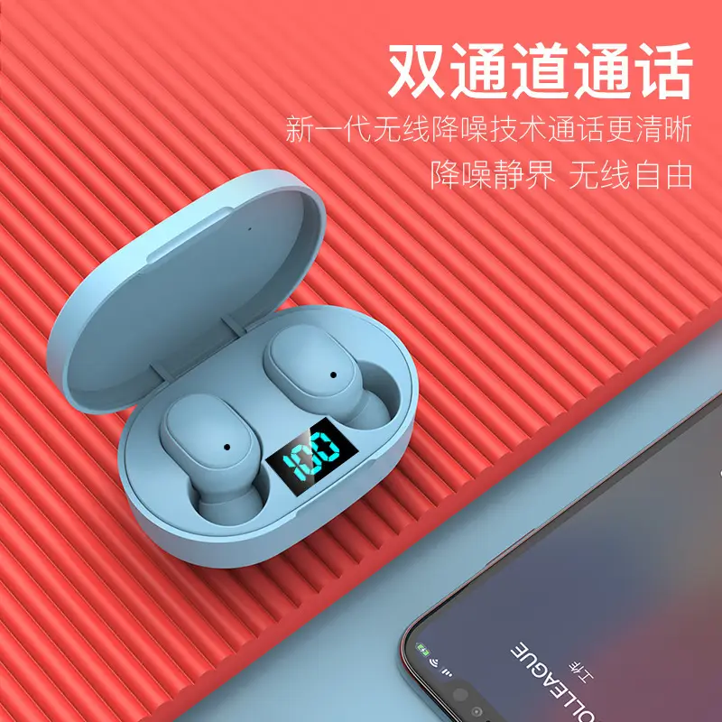 Cross-Border E6S Bluetooth Earphones In-Ear Mini Sports Earbuds E7S Bluetooth Wireless Digital Display Earphones Factory