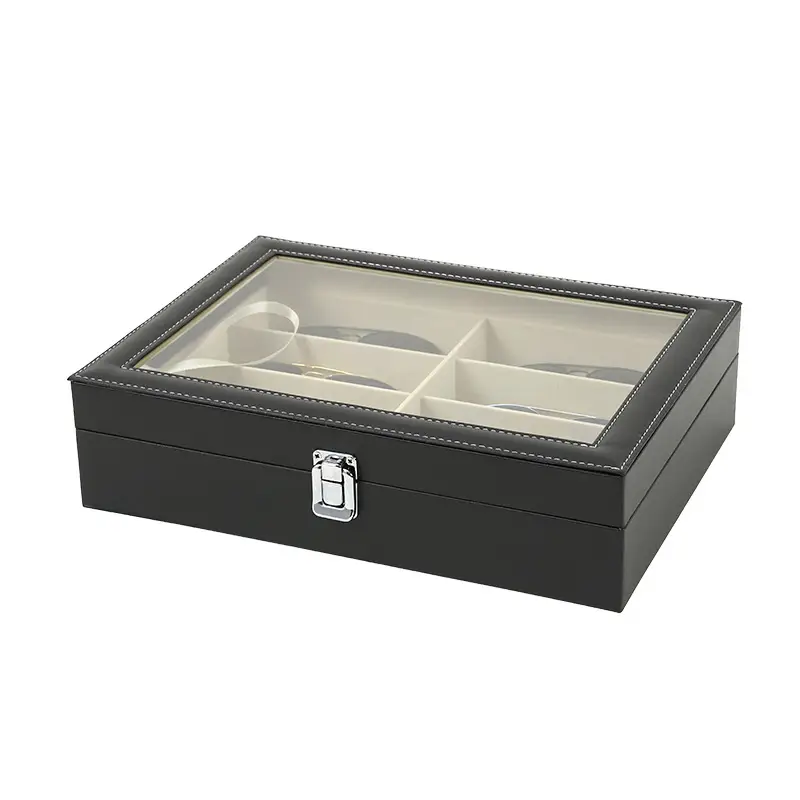 8-Slot Black Walnut Eyeglass Storage Box - Image 4