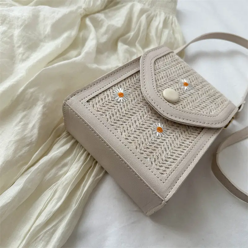 Women's Straw Mobile Phone Bag Shoulder Crossbody 2023 - Image 5