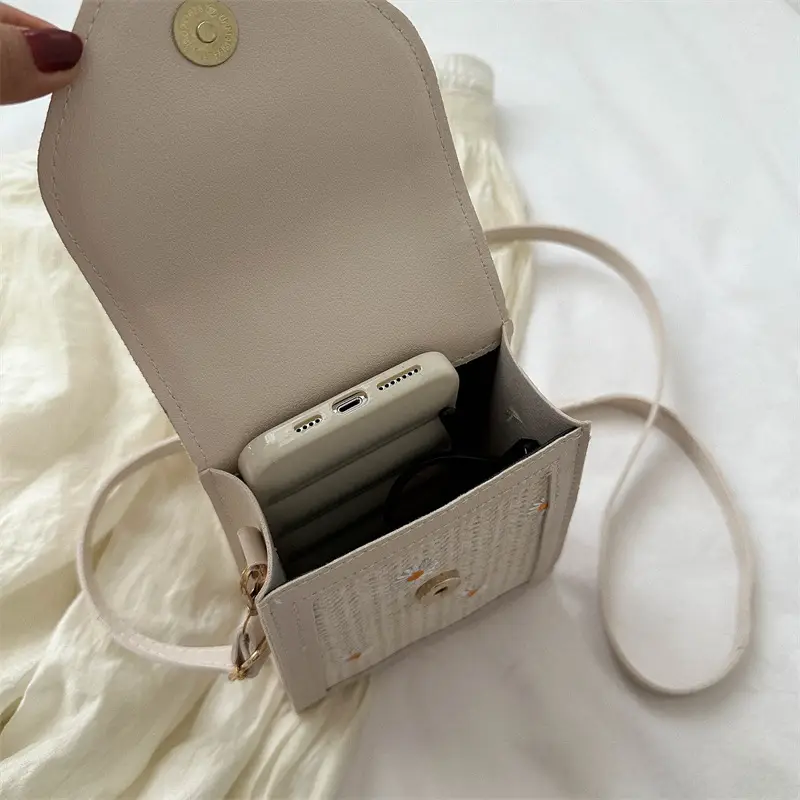 Women's Straw Mobile Phone Bag Shoulder Crossbody 2023 - Image 6
