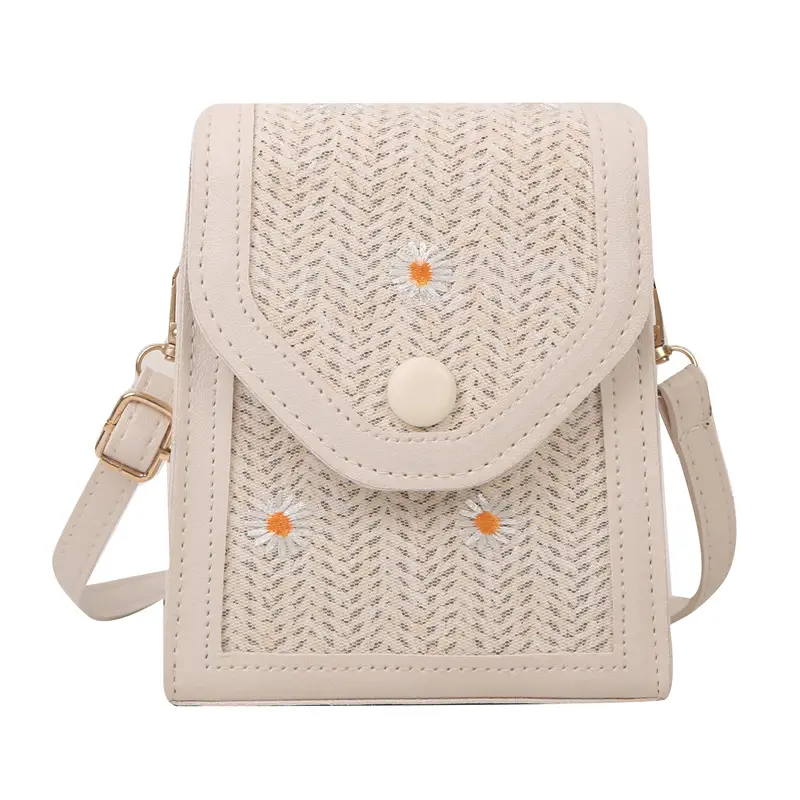 Women's Straw Mobile Phone Bag Shoulder Crossbody 2023 - Image 7