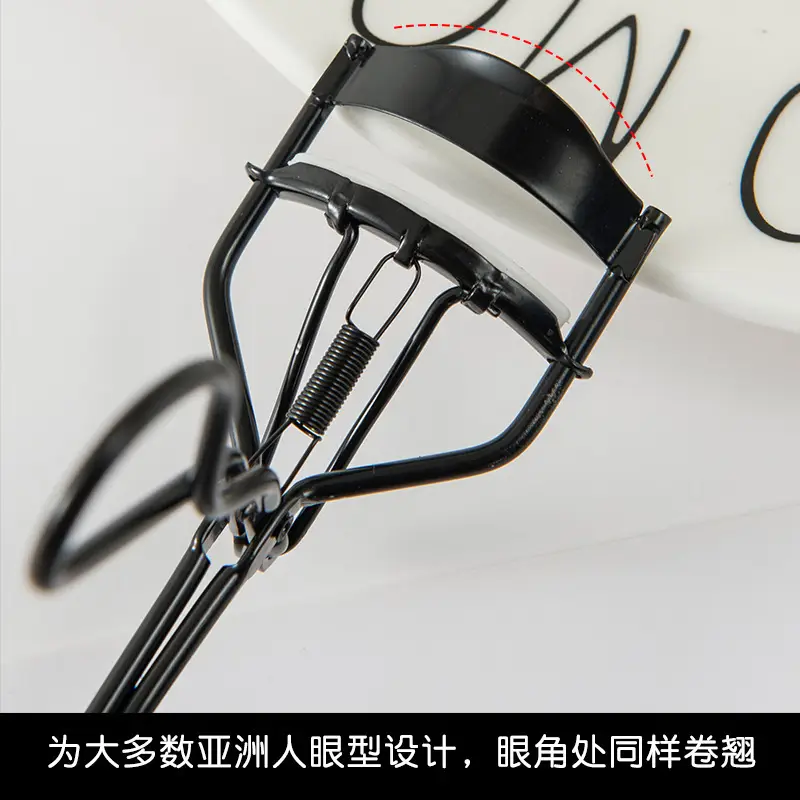 Black Ultra Wide Angle Eyelash Curler with Stainless Steel Body - Image 6