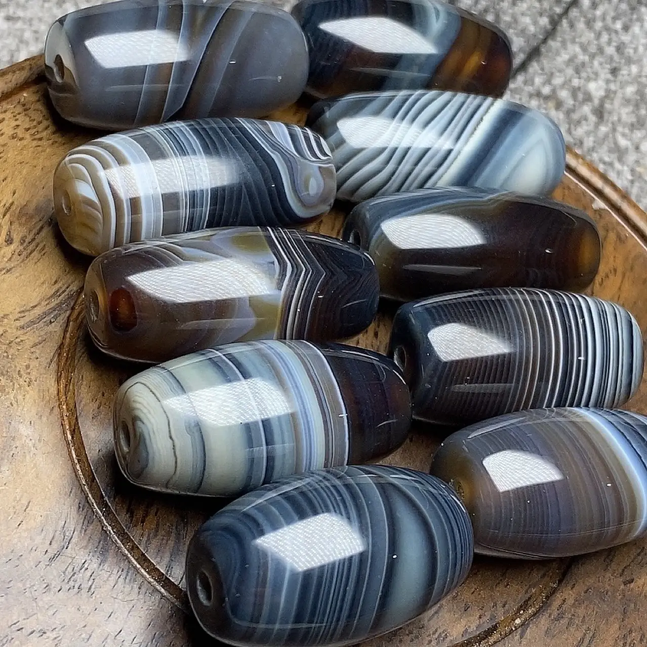 Natural Lanqin Entangled Silk Agate Buddha Beads Eye Beads - Image 2