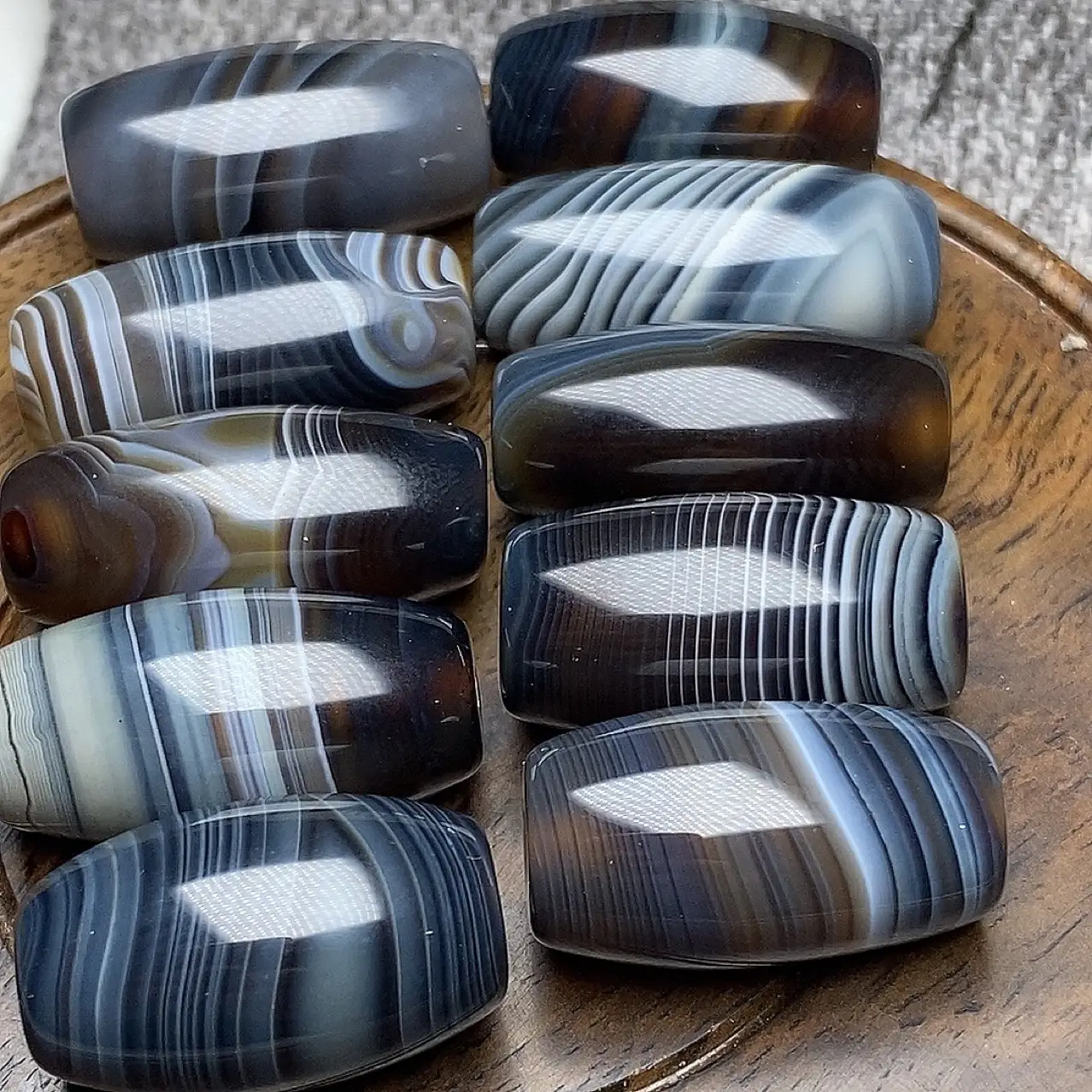Natural Lanqin Entangled Silk Agate Buddha Beads Eye Beads - Image 3