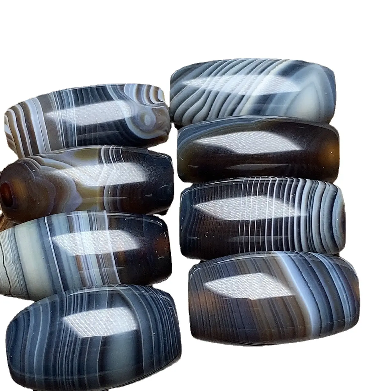 Natural Lanqin Entangled Silk Agate Buddha Beads Eye Beads - Image 5