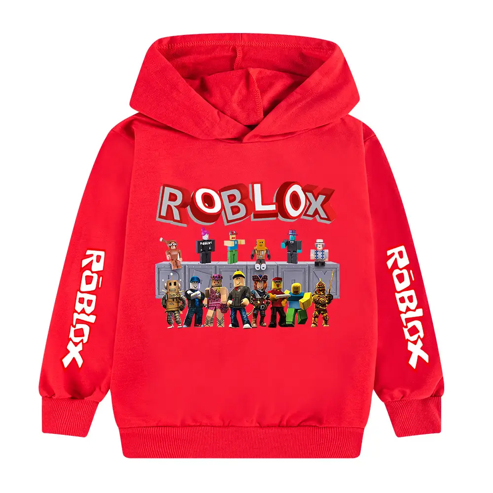 Blue Roblox Printed Hoodie for Boys 3D Game Design
