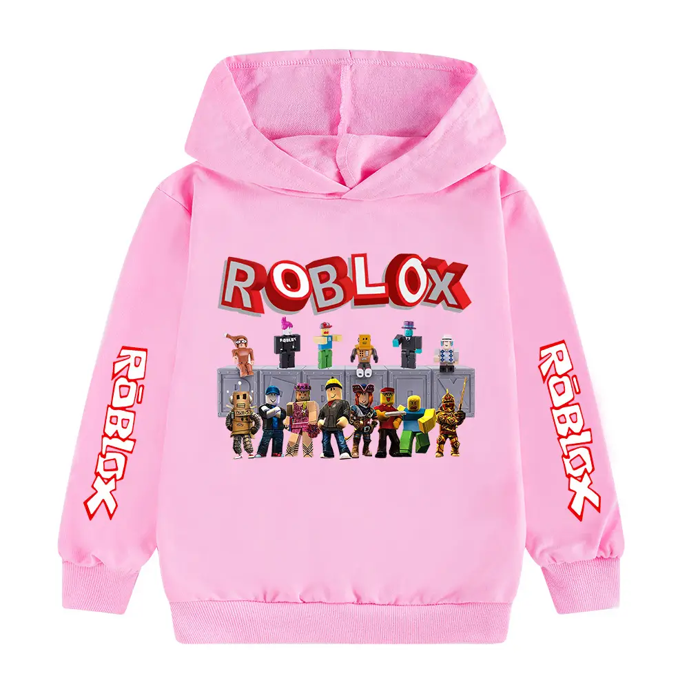 Blue Roblox Printed Hoodie for Boys 3D Game Design
