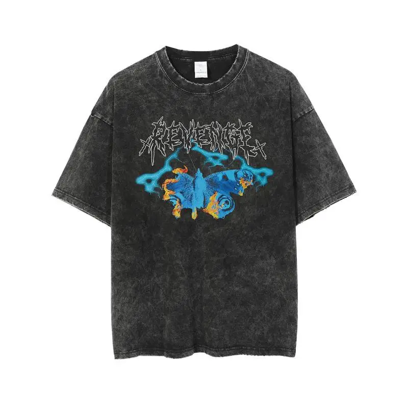 European American Retro Hip Hop Rock Tee Black — feature 25