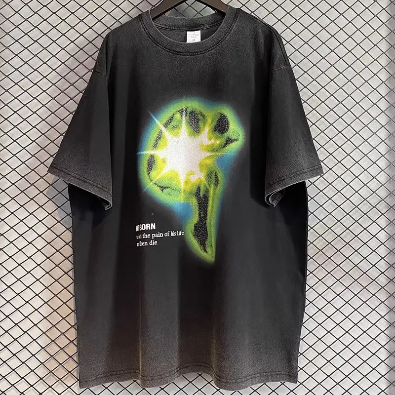 European American Retro Hip Hop Rock Tee Black — feature 7