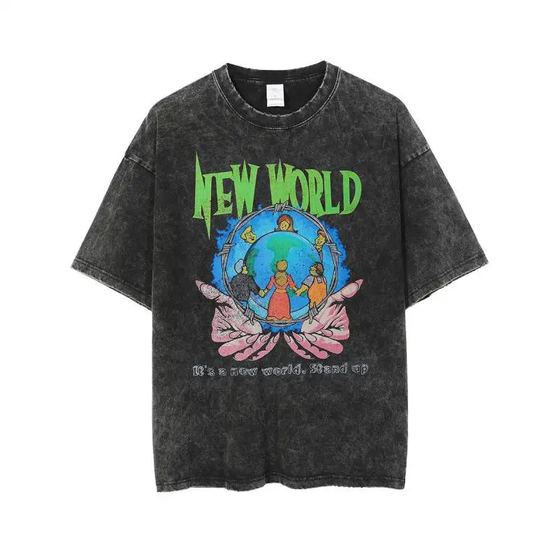 European American Retro Hip Hop Rock Tee Black - Image 10