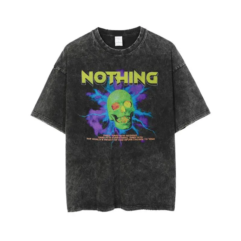 European American Retro Hip Hop Rock Tee Black - Image 19
