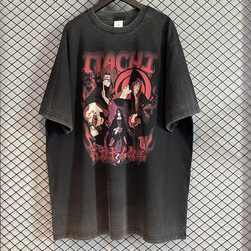 European American Retro Hip Hop Rock Tee Black - Image 2