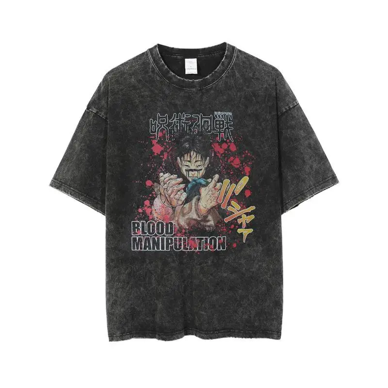 European American Retro Hip Hop Rock Tee Black - Image 36
