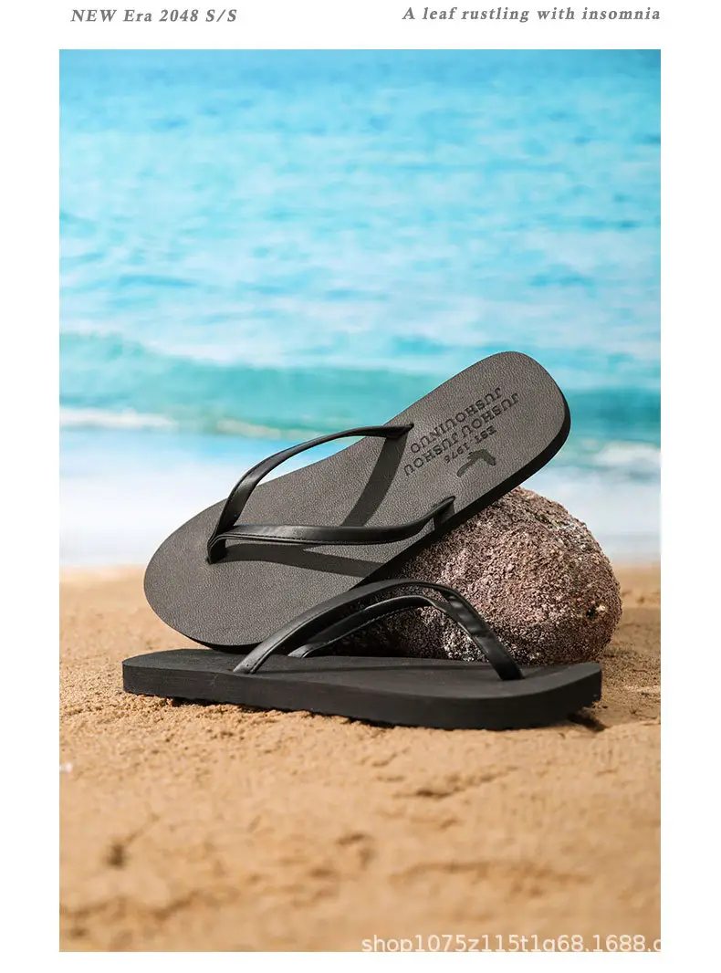 2024 New Summer Men's Flip-Flops, Wear-Resistant, Non-Slip, Casual Beach Slippers for Outer Wear, Can Be Customized for Live Streaming — feature 13