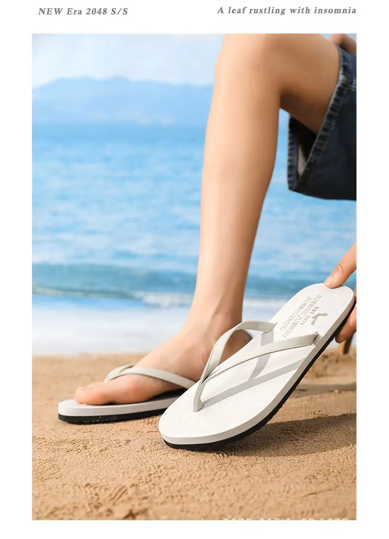 2024 New Summer Men's Flip-Flops, Wear-Resistant, Non-Slip, Casual Beach Slippers for Outer Wear, Can Be Customized for Live Streaming — feature 14