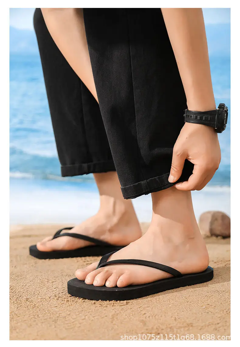 2024 New Summer Men's Flip-Flops, Wear-Resistant, Non-Slip, Casual Beach Slippers for Outer Wear, Can Be Customized for Live Streaming — feature 22