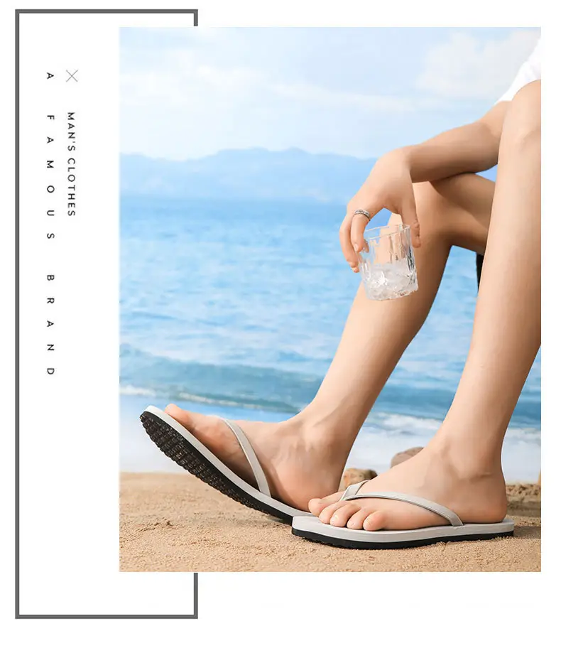 2024 New Summer Men's Flip-Flops, Wear-Resistant, Non-Slip, Casual Beach Slippers for Outer Wear, Can Be Customized for Live Streaming — feature 24