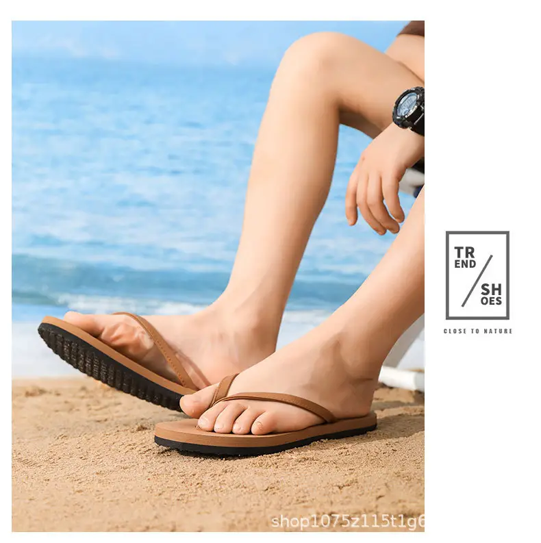 2024 New Summer Men's Flip-Flops, Wear-Resistant, Non-Slip, Casual Beach Slippers for Outer Wear, Can Be Customized for Live Streaming — feature 25