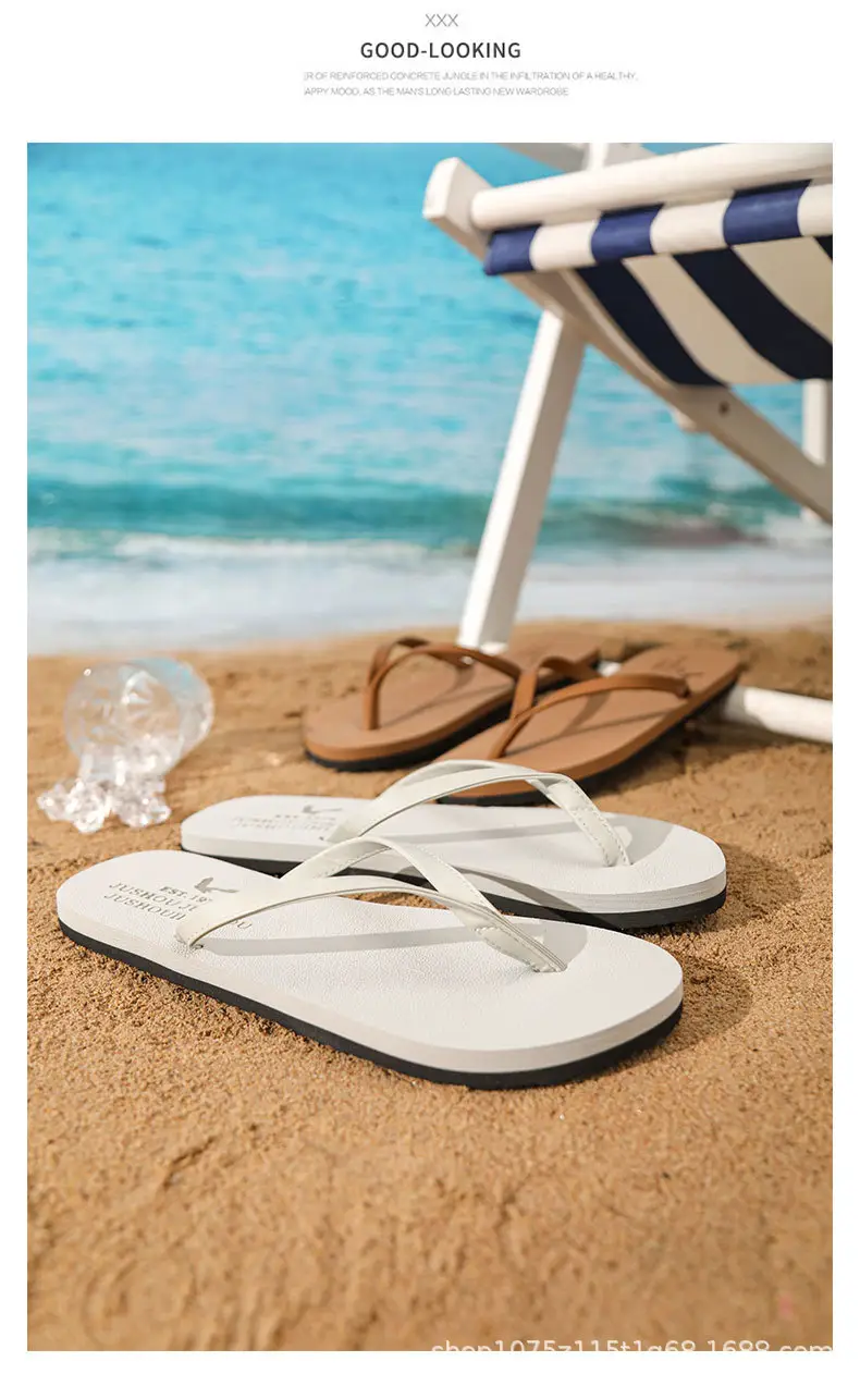 2024 New Summer Men's Flip-Flops, Wear-Resistant, Non-Slip, Casual Beach Slippers for Outer Wear, Can Be Customized for Live Streaming — feature 27