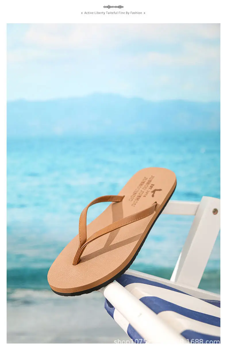 2024 New Summer Men's Flip-Flops, Wear-Resistant, Non-Slip, Casual Beach Slippers for Outer Wear, Can Be Customized for Live Streaming — feature 28