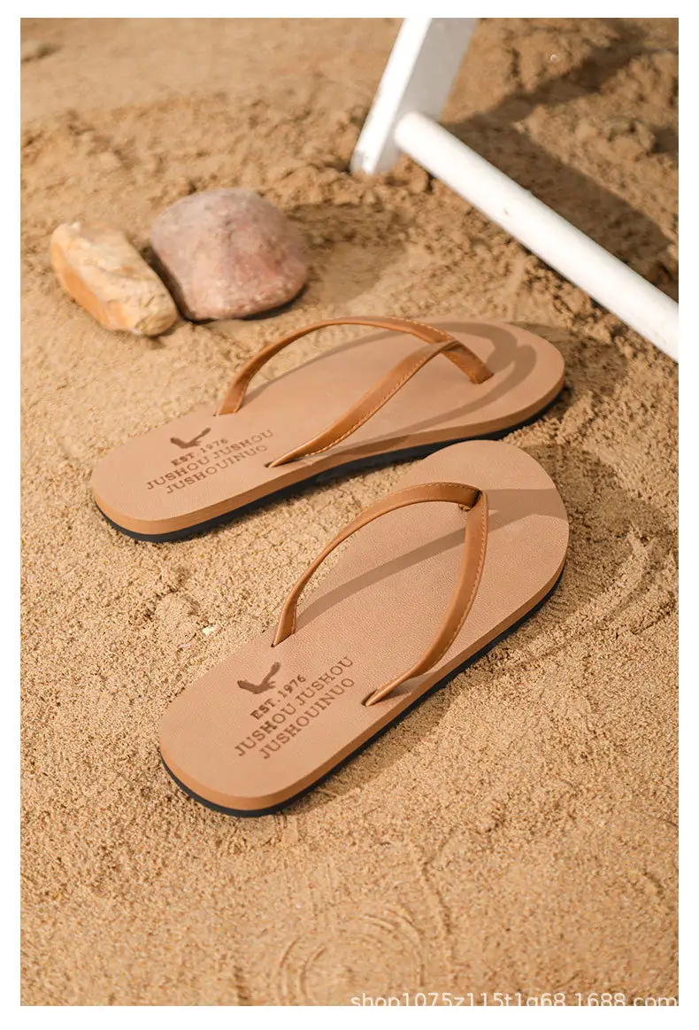 2024 New Summer Men's Flip-Flops, Wear-Resistant, Non-Slip, Casual Beach Slippers for Outer Wear, Can Be Customized for Live Streaming — feature 29