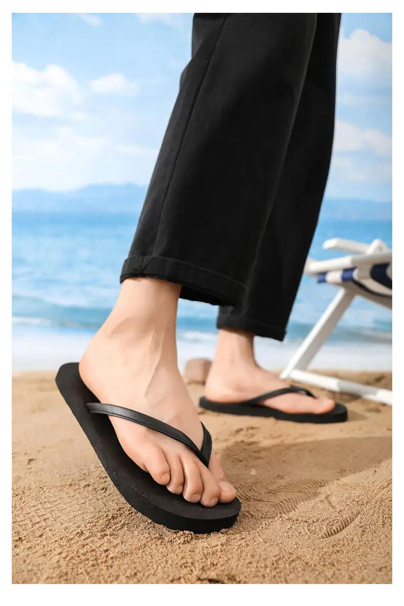 2024 New Summer Men's Flip-Flops, Wear-Resistant, Non-Slip, Casual Beach Slippers for Outer Wear, Can Be Customized for Live Streaming — feature 30