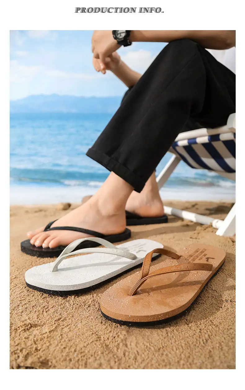 2024 New Summer Men's Flip-Flops, Wear-Resistant, Non-Slip, Casual Beach Slippers for Outer Wear, Can Be Customized for Live Streaming — feature 7