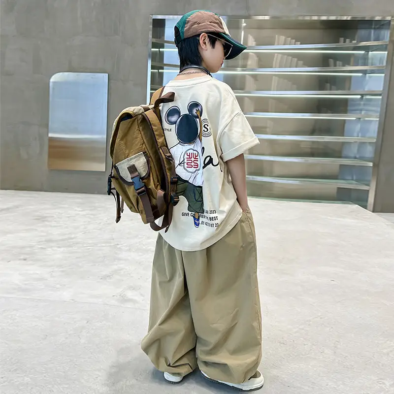Boys Printed T-Shirt Summer Medium Large Loose Fit - Image 4