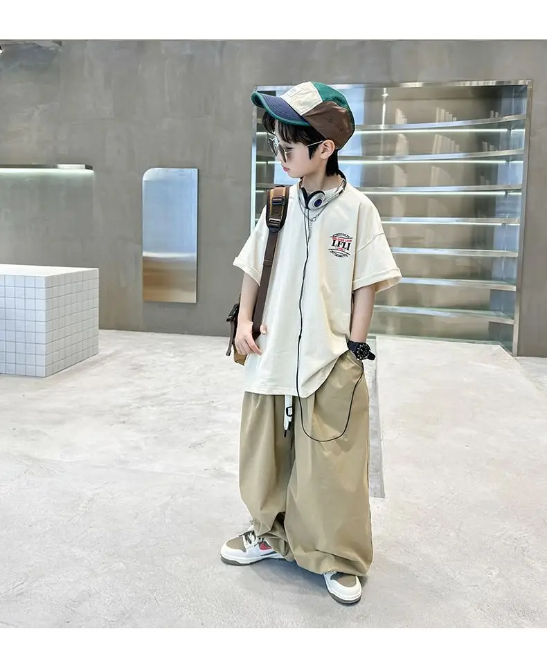Boys Printed T-Shirt Summer Medium Large Loose Fit — feature 11