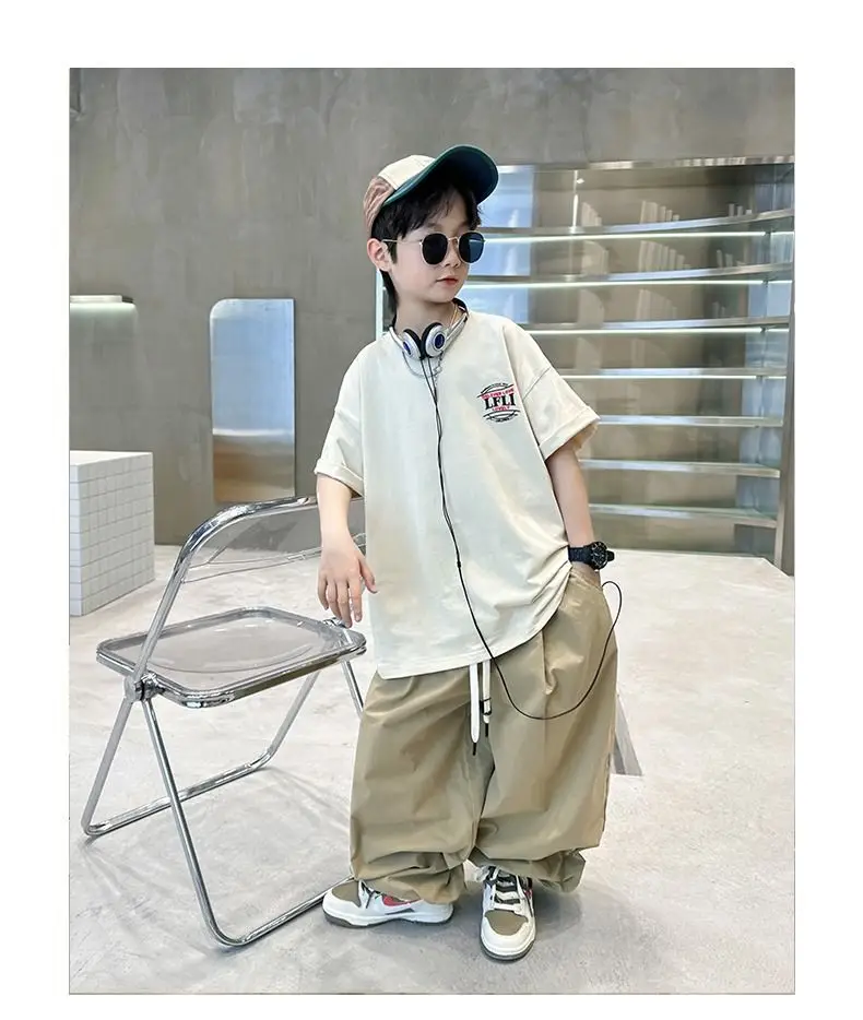 Boys Printed T-Shirt Summer Medium Large Loose Fit — feature 12
