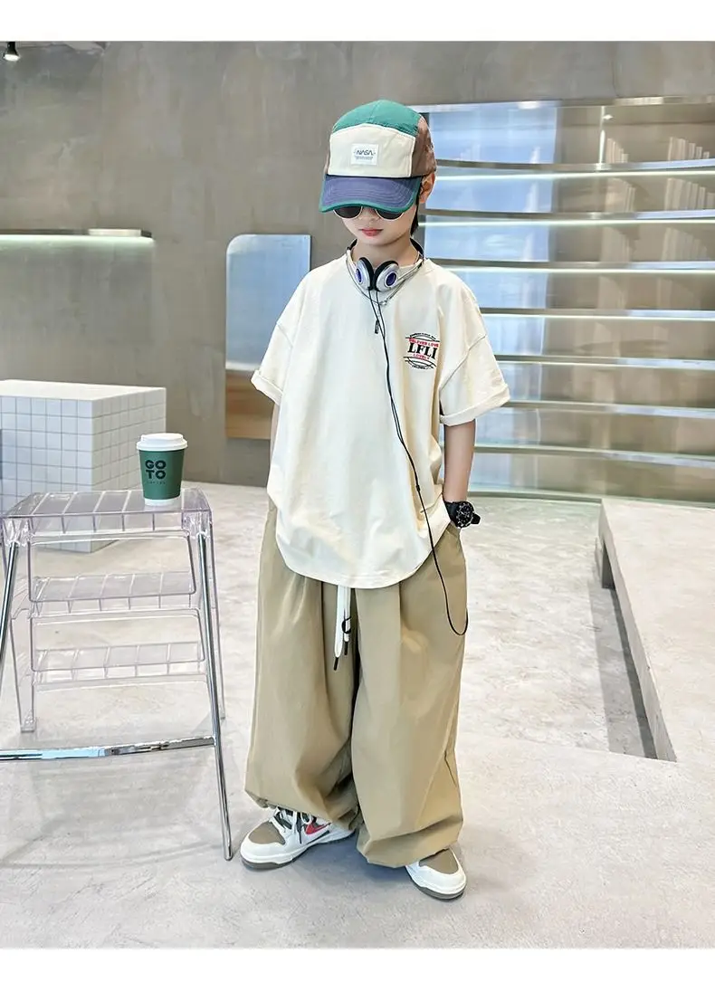 Boys Printed T-Shirt Summer Medium Large Loose Fit — feature 15
