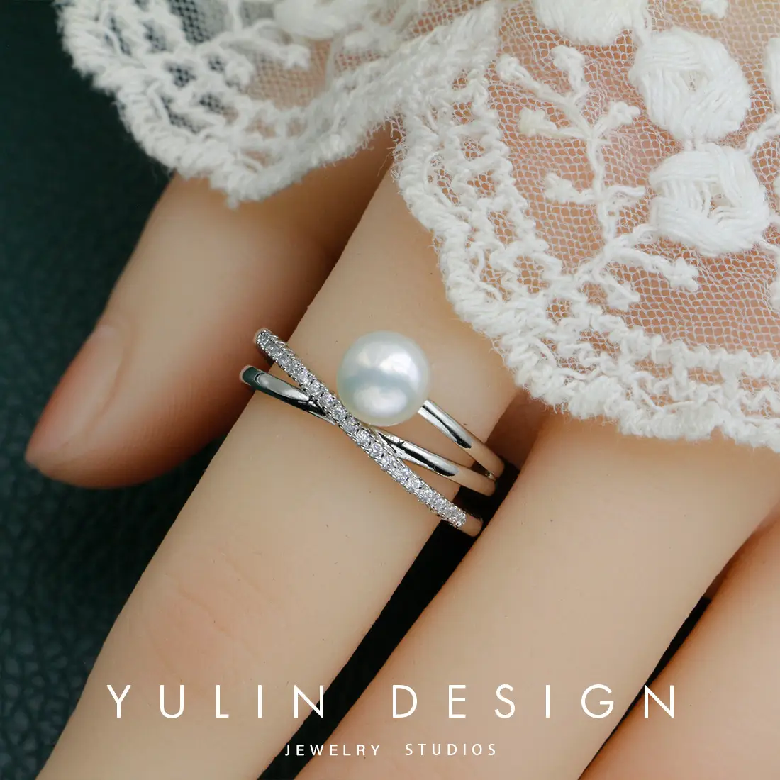 Retro Pearl Ring with Palace Style Winding Gold - Image 2