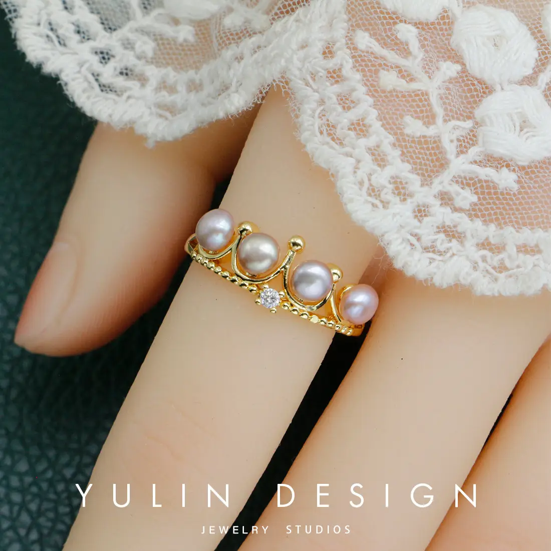 Retro Pearl Ring with Palace Style Winding Gold - Image 23