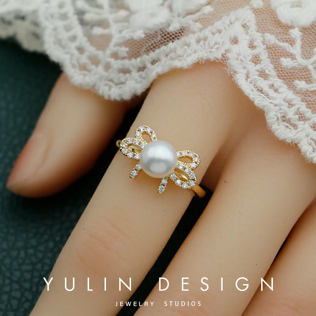 Retro Pearl Ring with Palace Style Winding Gold - Image 32