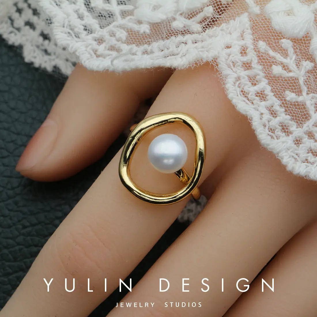 Retro Pearl Ring with Palace Style Winding Gold - Image 42