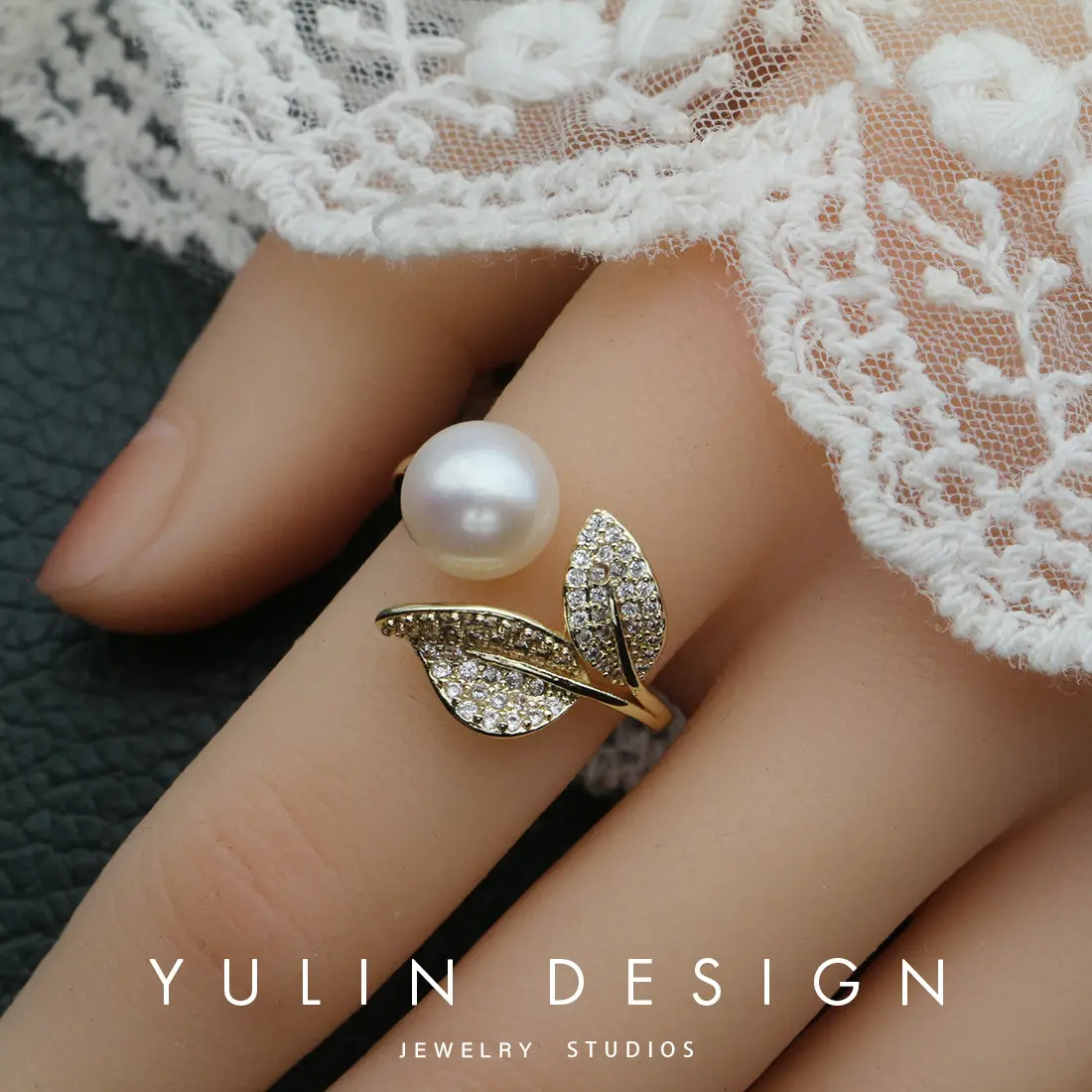 Retro Pearl Ring with Palace Style Winding Gold - Image 43