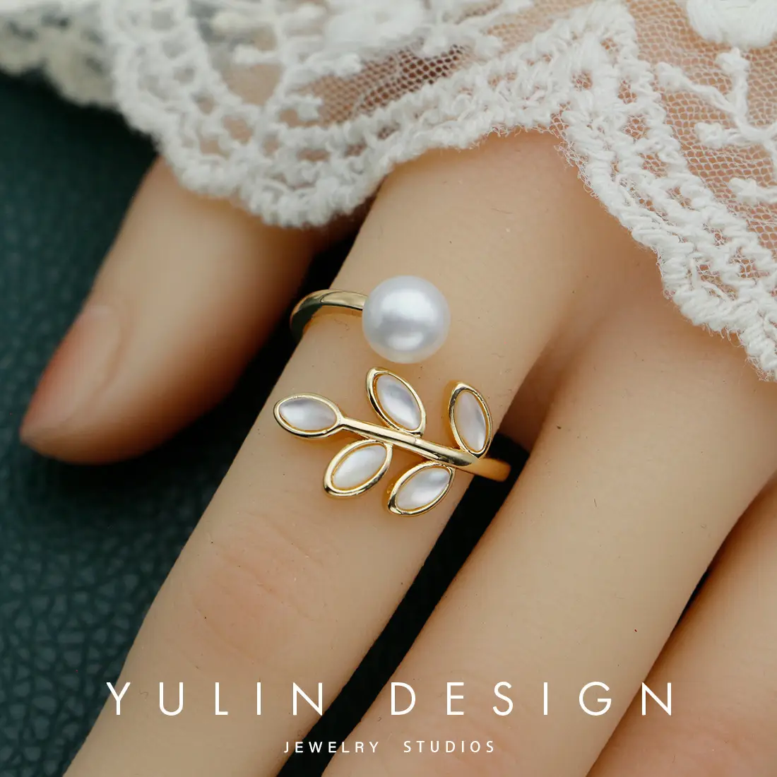 Retro Pearl Ring with Palace Style Winding Gold - Image 46