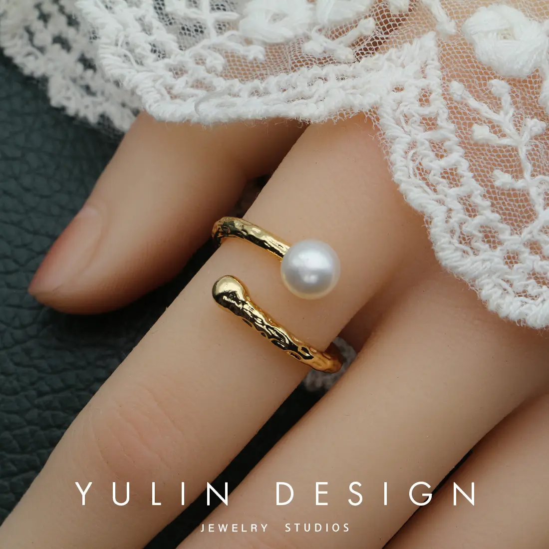 Retro Pearl Ring with Palace Style Winding Gold - Image 49