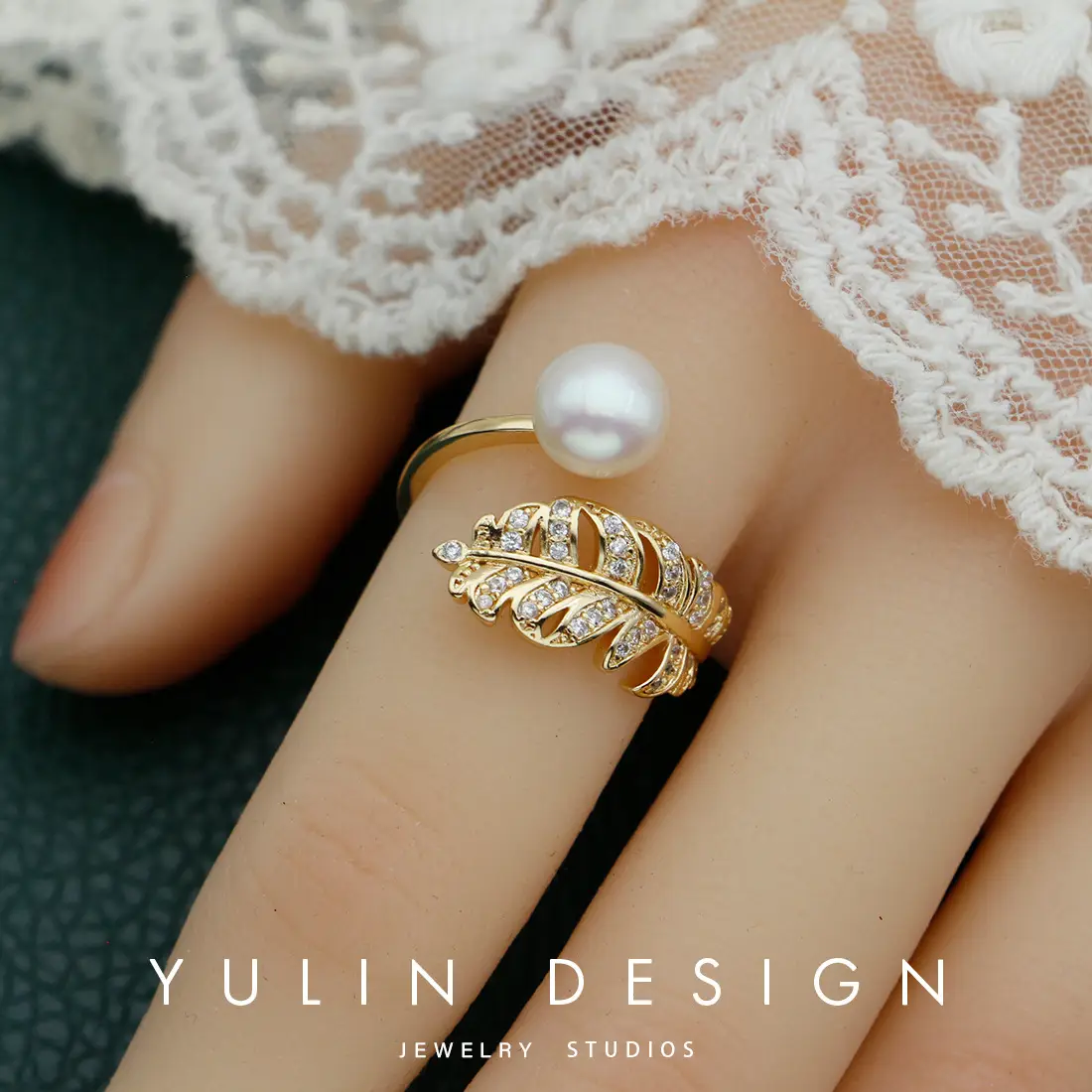 Retro Pearl Ring with Palace Style Winding Gold - Image 50